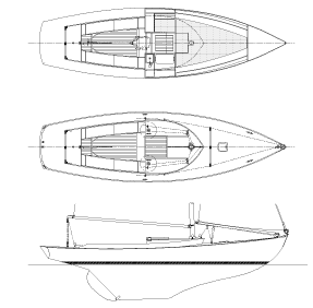 Drawing of Alerion 26 (Carrol Marine)
