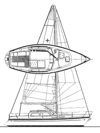 Drawing of Sirius 32 DS