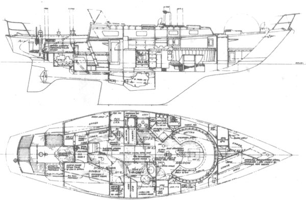 Drawing of Cheoy Lee Offshore 41