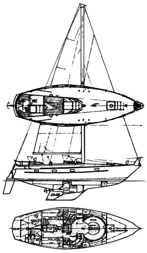 Drawing of Cheoy Lee Offshore 39
