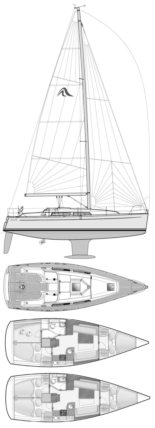 Drawing of Hanse 355