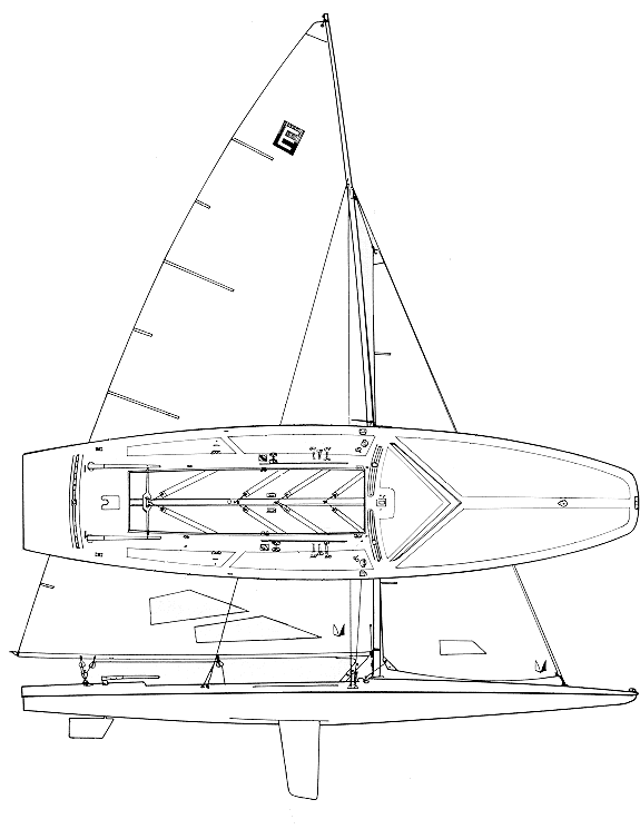 Drawing of E Scow