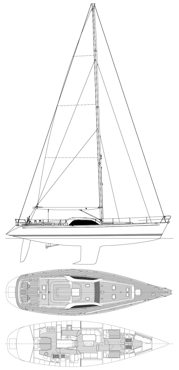 Drawing of Swan 82 S