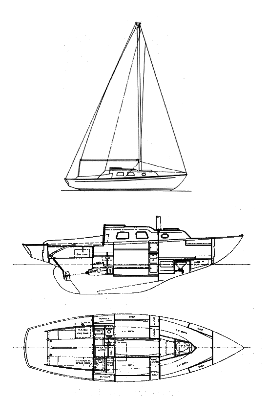 Drawing of Pearson Ariel 26