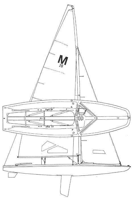 Drawing of M-20 Scow