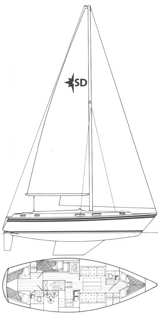 Drawing of Westerly Sealord 39