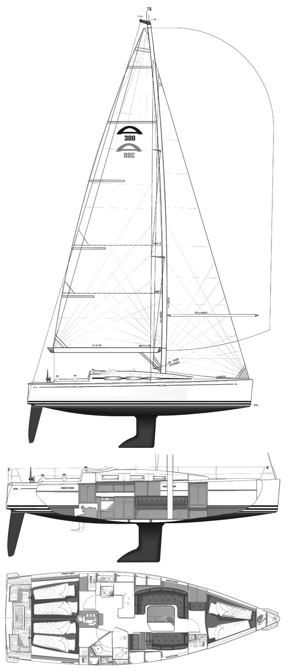 Drawing of Arcona 380