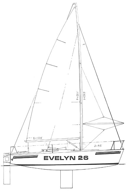 Drawing of Evelyn 26 FD