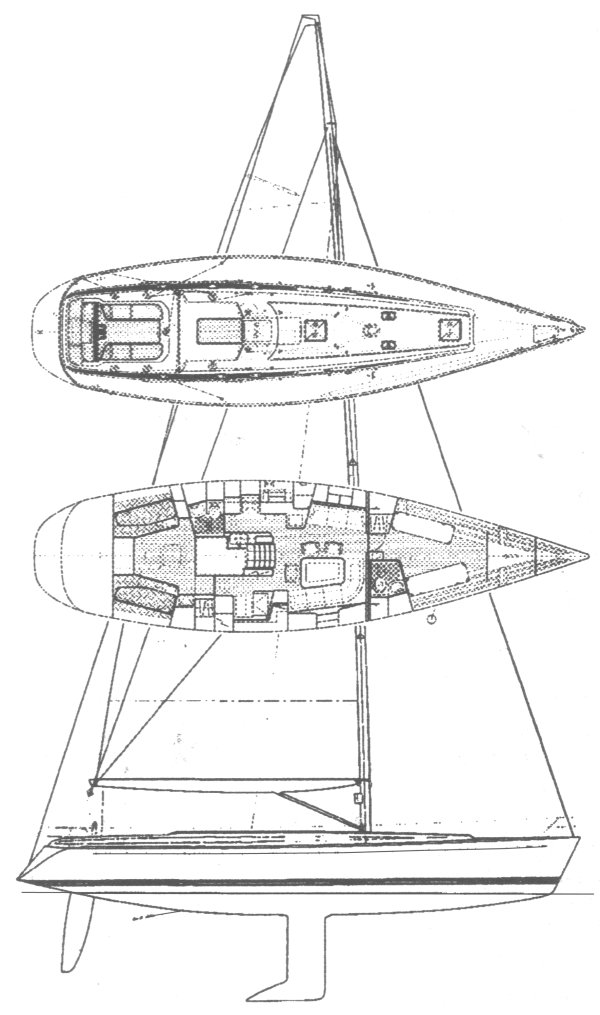 Drawing of Swan 56R
