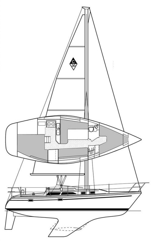 Drawing of Catalina 30 MKIII
