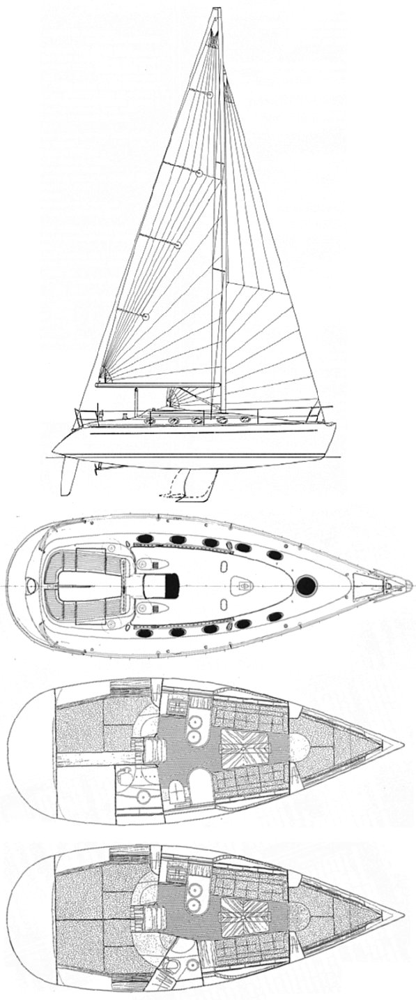 Drawing of Beneteau First 35S7