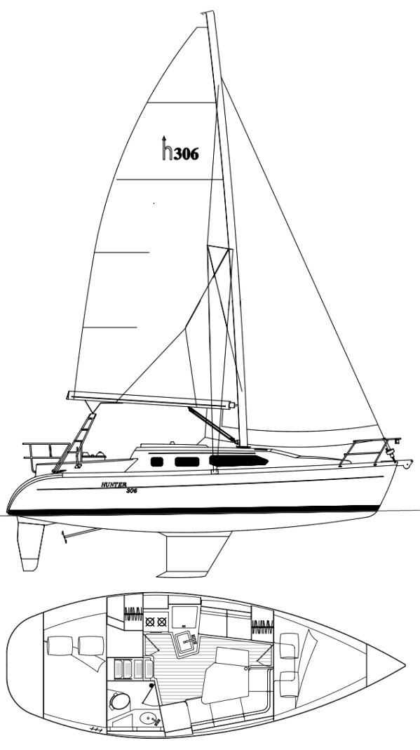 Drawing of Hunter 306
