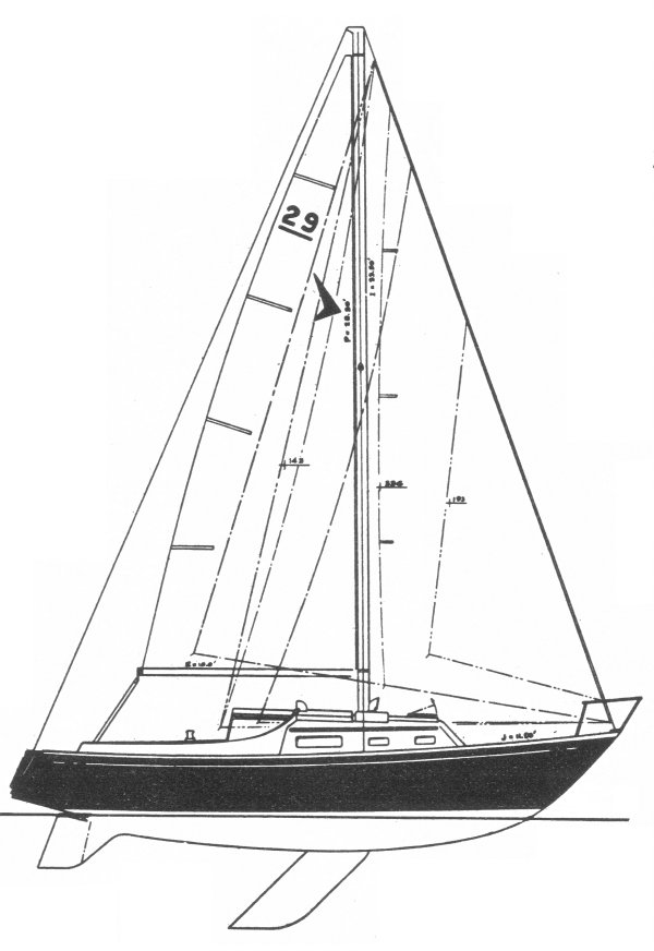 Drawing of Seafarer 29 CB