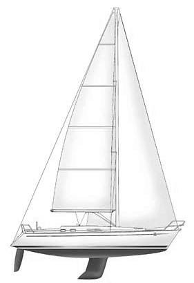 Drawing of Dufour Classic 35
