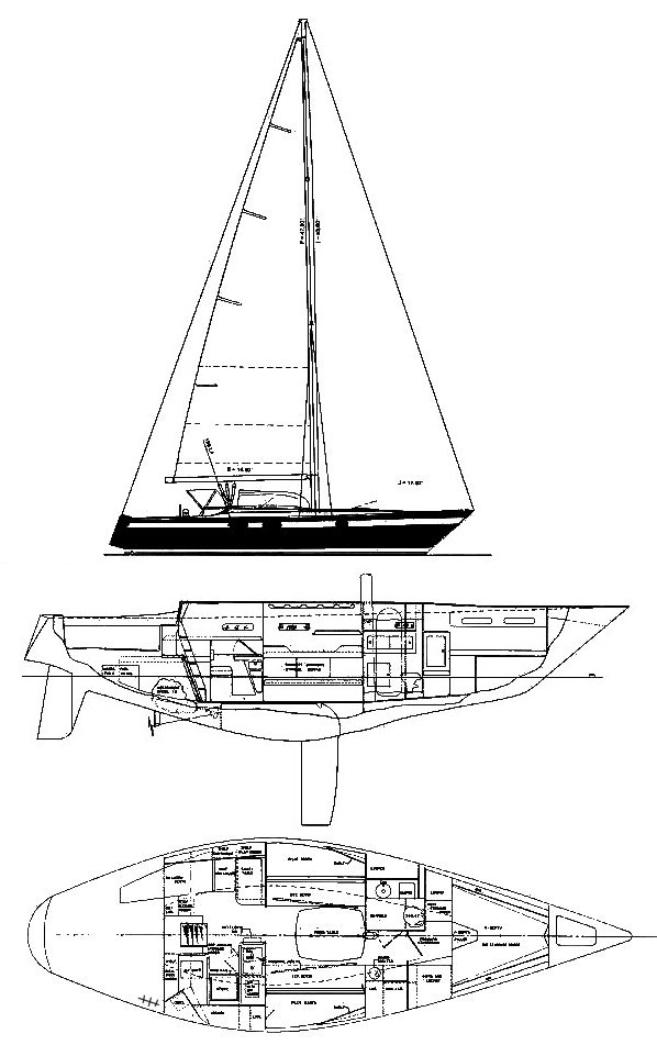 Drawing of Pearson 40