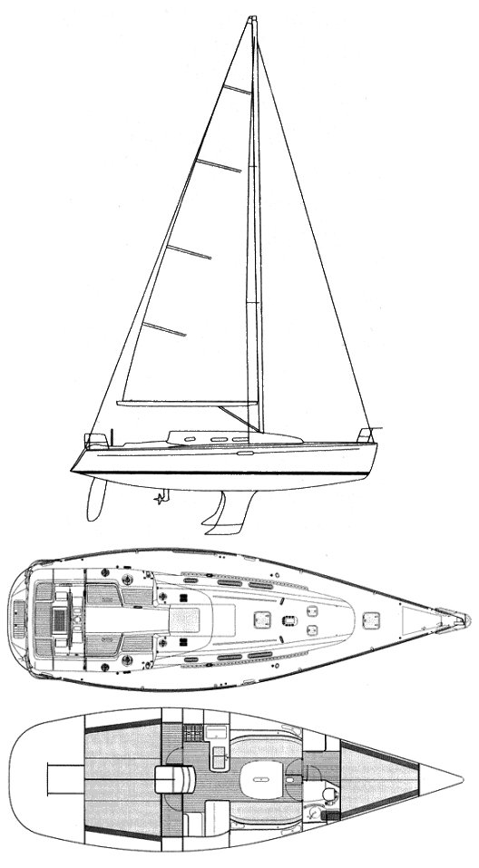 Drawing of Beneteau First 40.7