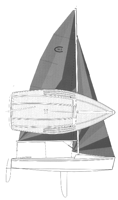 Drawing of Catalina Capri 16.5