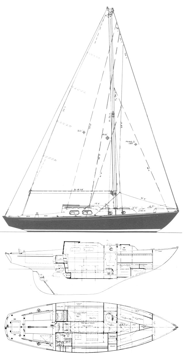 Drawing of Alberg 30