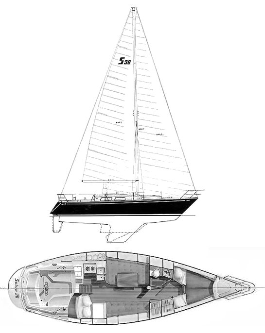Drawing of Sabre 36
