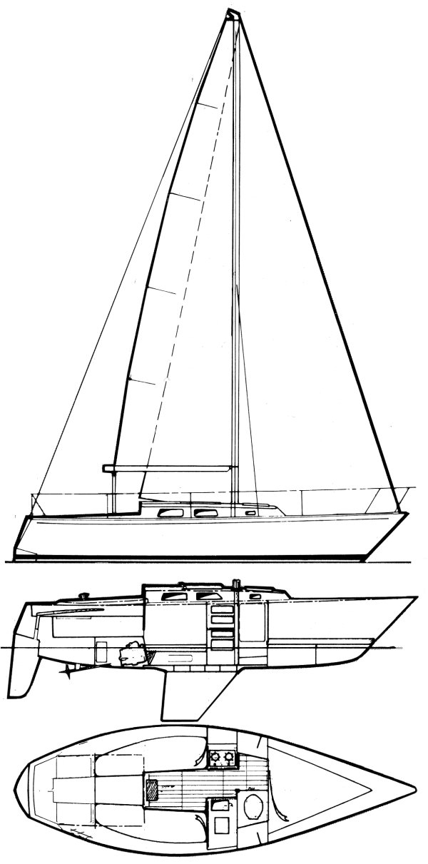 Drawing of Peterson 25 1/4 Ton