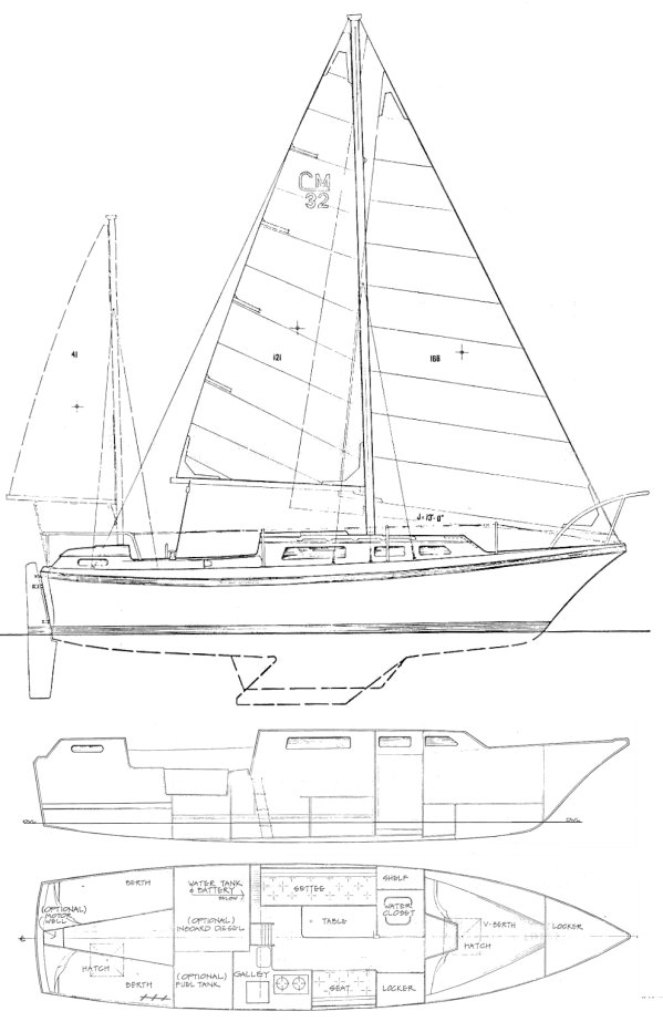 Drawing of Clipper Marine 32