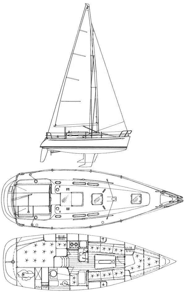 Drawing of Elan 295