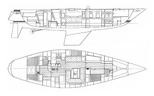 Drawing of Swan 57 S&S