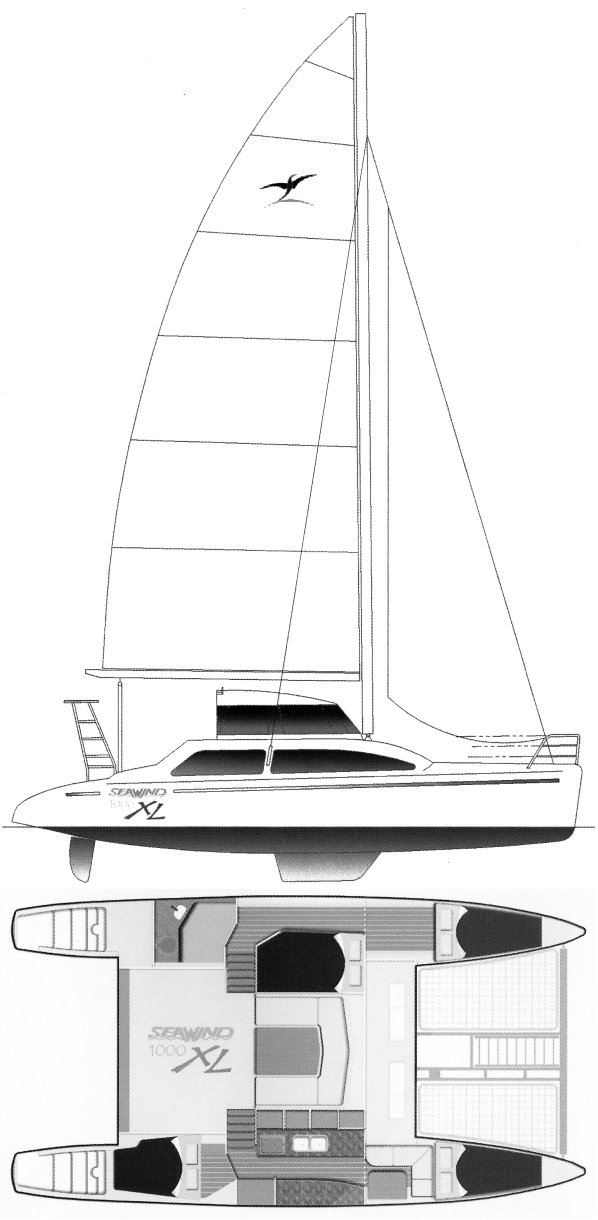 Drawing of Seawind 1000XL