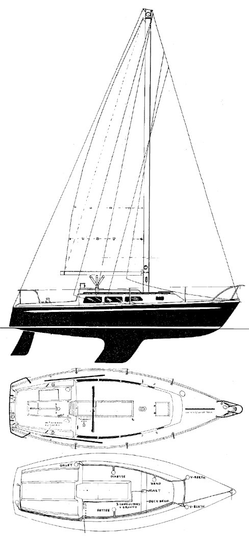 Drawing of Newport 30-2