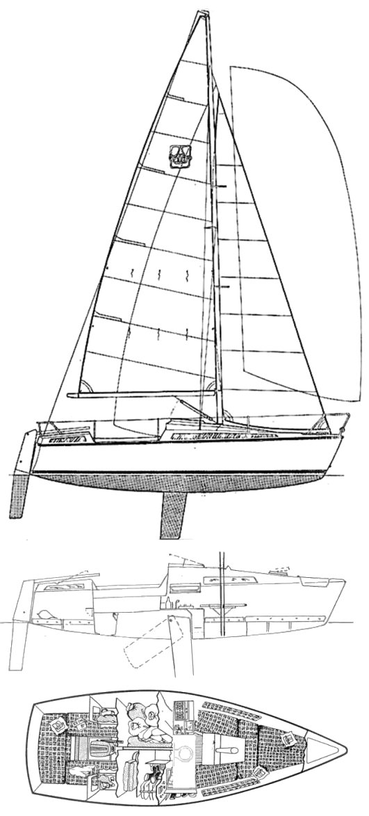 Drawing of Dufour T7
