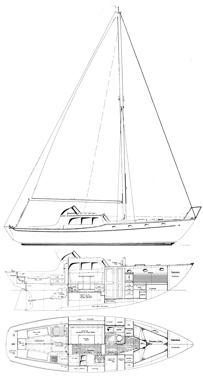 Drawing of Cruisemaster 37