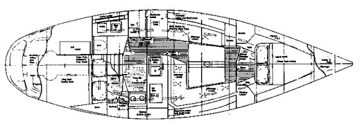 Drawing of Pearson 38