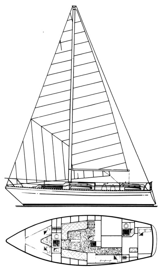 Drawing of Moody 36-1