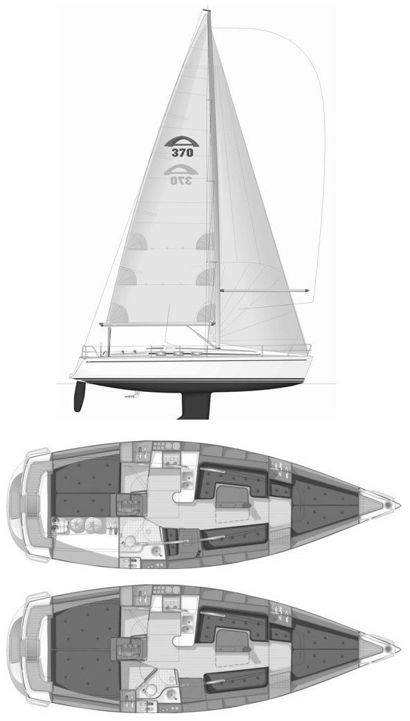 Drawing of Arcona 370