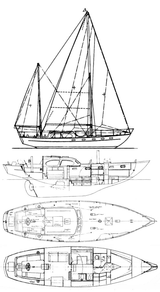 Drawing of Pearson Countess 44
