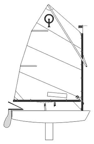Drawing of Optimist Dinghy (Int)