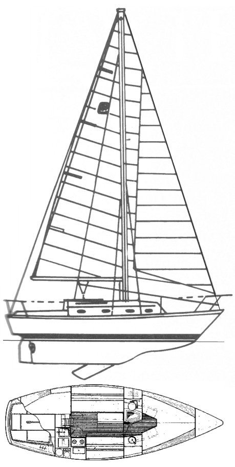 Drawing of Cape Dory 270