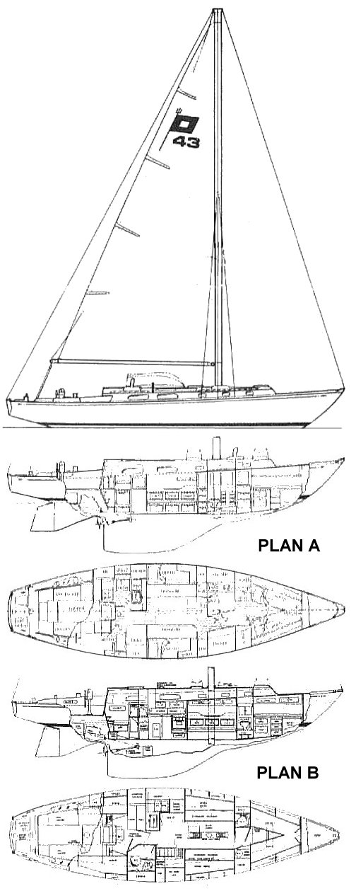 Drawing of Pearson 43