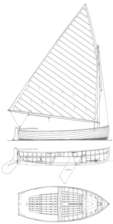 Drawing of International 12 Foot Dinghy