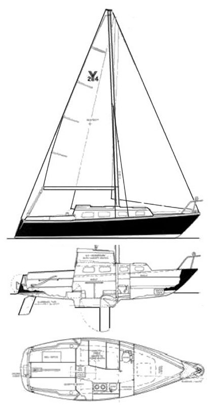 Drawing of Seahorse 24 (Yankee 1/4 Ton)
