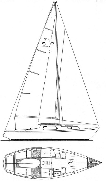 Drawing of Paceship Westwind 24