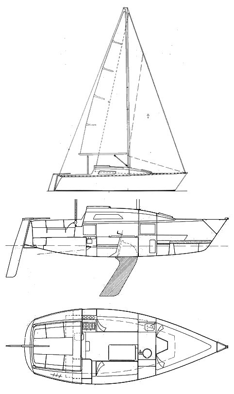 Drawing of Beneteau First 25 SK