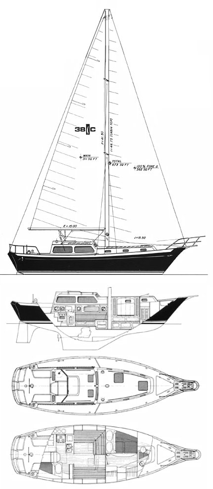 Drawing of Islander 38 C