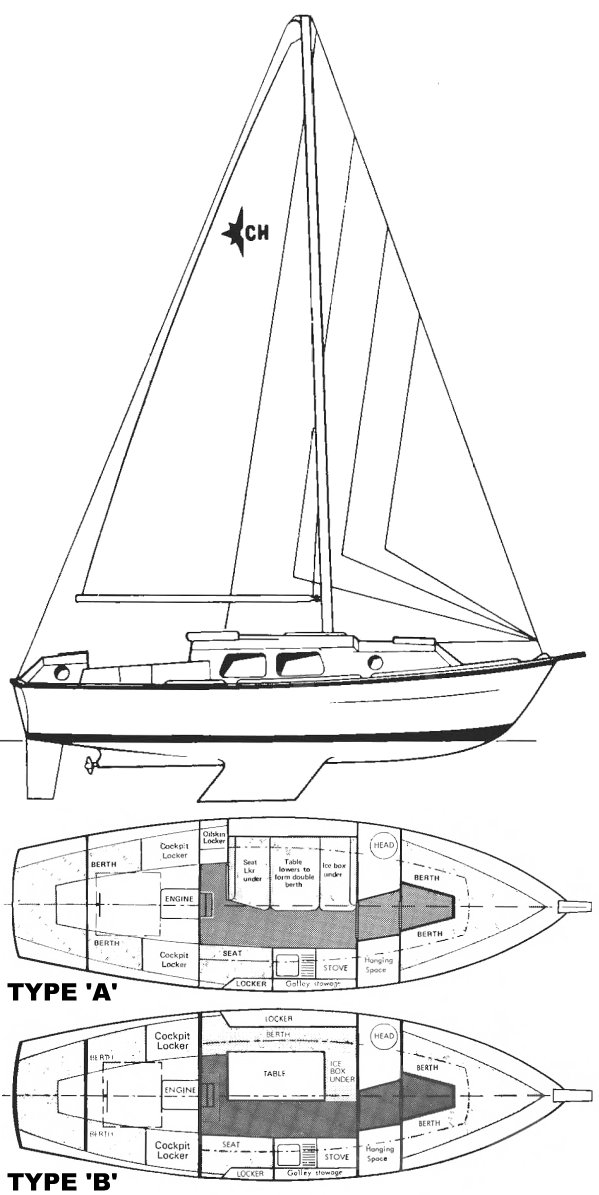 Drawing of Westerly Chieftain 26