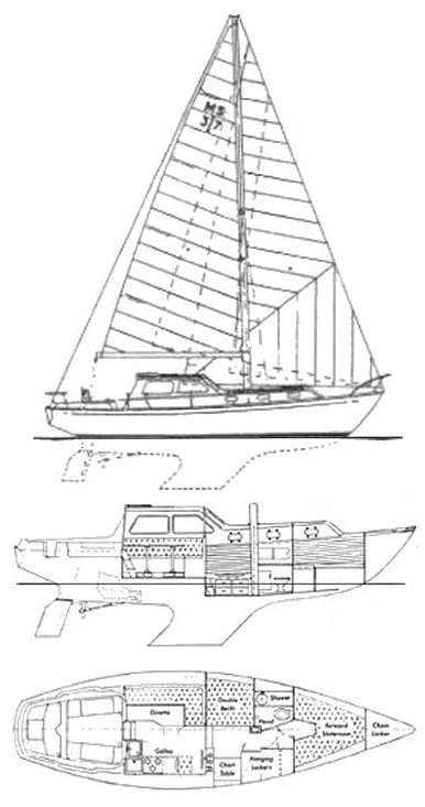 Drawing of Islander 37 MS