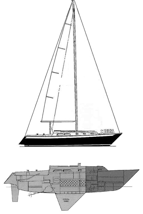 Drawing of Ericson 34T
