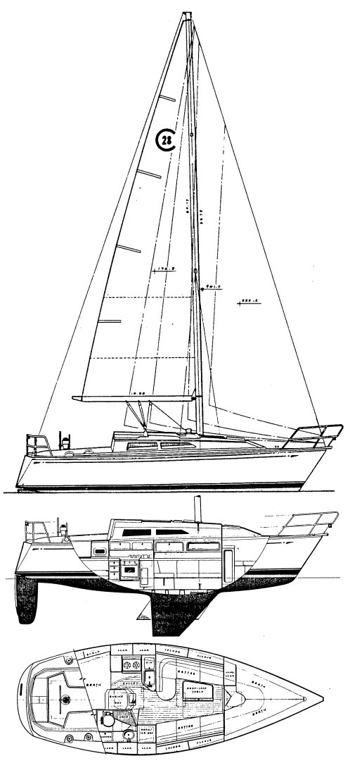 Drawing of Cal 28-2 (Hunt)