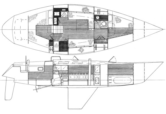 Drawing of Serendipity 43 R/C