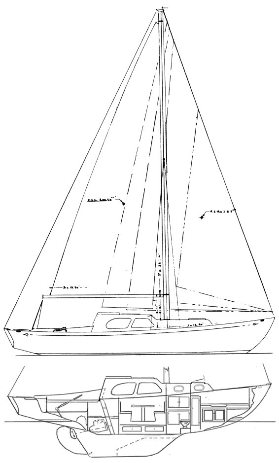 Drawing of Islander 32
