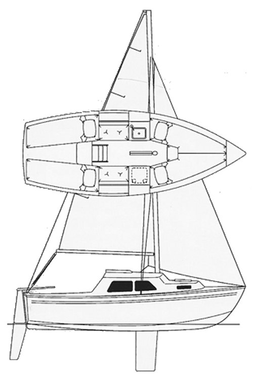 Drawing of West Wight Potter 19